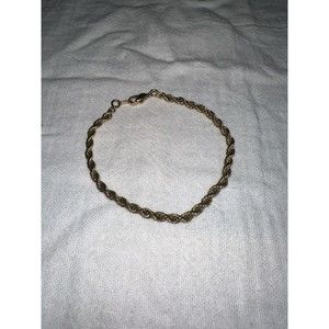 Korea Stamped Rope Chain Gold Coated Braided Bracelet